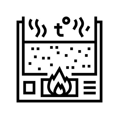 ayrışma alüminyum üretim hattı ikon vektör çizimi