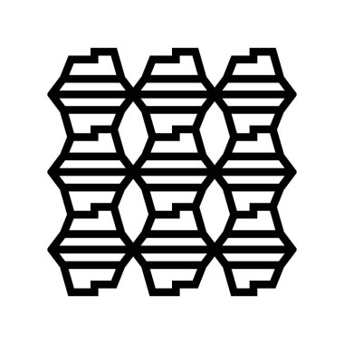 alüminyum üretim hattı ikon vektör illüstrasyonunu işleyin