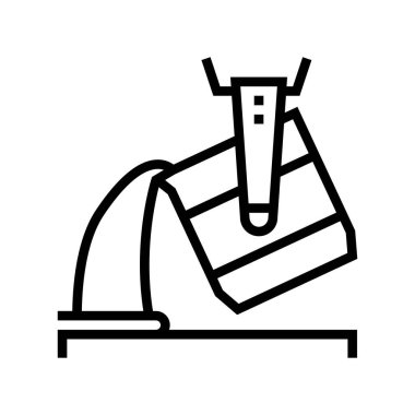 Dökümhane alüminyum üretim hattı ikon vektör illüstrasyonu