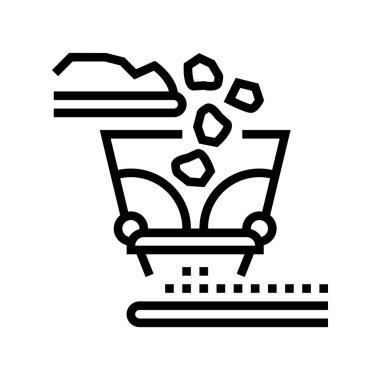 Alüminyum üretim hattı ikon vektör illüstrasyonunun ayrılması