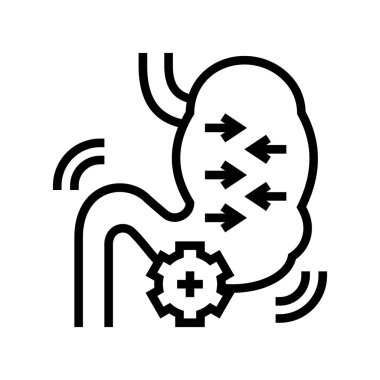 Mide bariatrik çizgi simgesi çizimi daralıyor