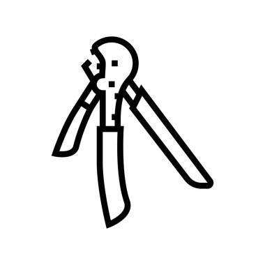 adım kıstırıcı satır simgesi çizimi