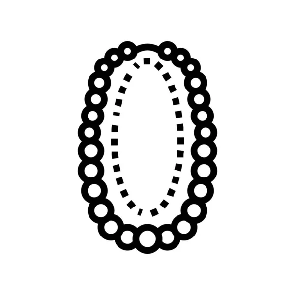 Abalorios línea de joyería icono vector ilustración — Vector de stock