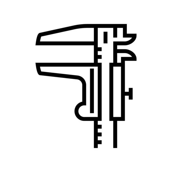 Schuifmaten gereedschap lijn pictogram vector illustratie — Stockvector