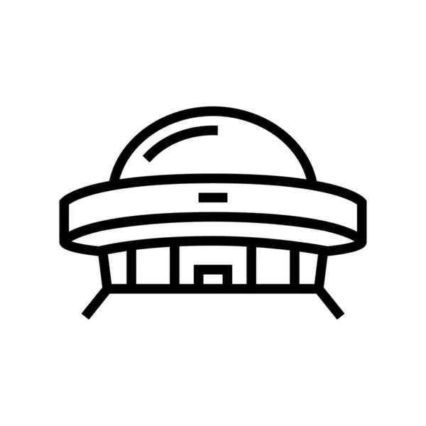 Construcción planetario línea icono vector ilustración — Vector de stock