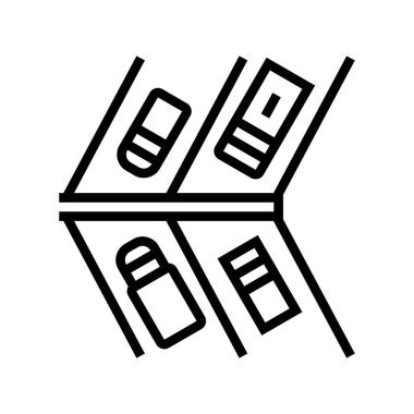 Pazar park çizgisi ikonu vektör illüstrasyonu