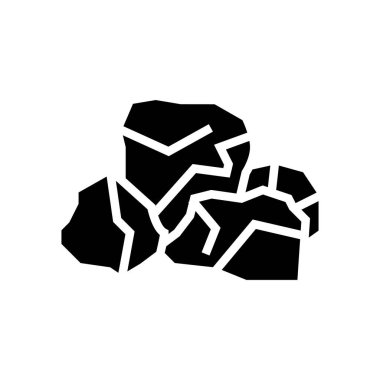 boksit alüminyum üretim hattı ikon vektör çizimi