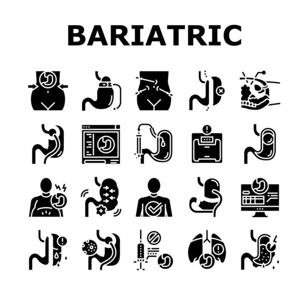 Bariatric Surgery Collection Icons Set Vector — Stock Vector