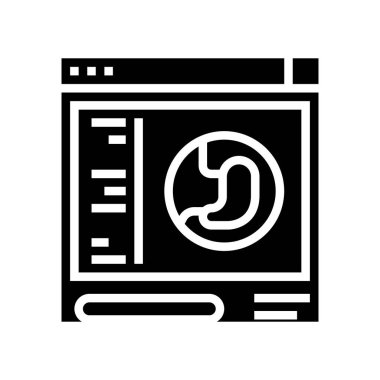 Denetim bariatrik çizgi ikon vektör illüstrasyonu