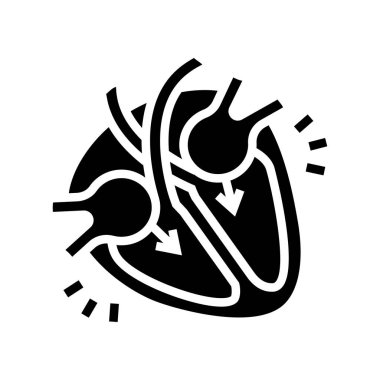 diastole hastalığı çizgisi ikon vektör çizimi