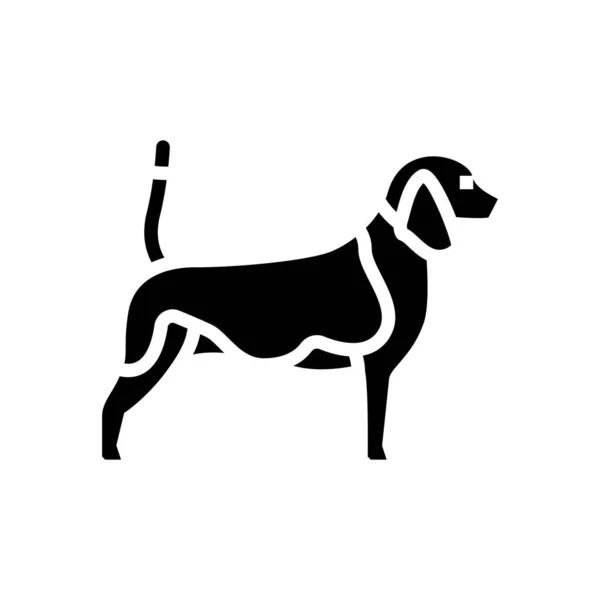 Beagle dog line icon vector illustration — Stock Vector