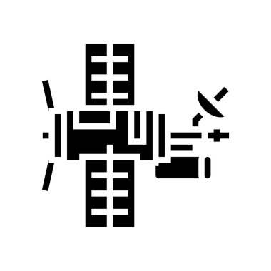 uydu ekipman hattı ikon vektör çizimi