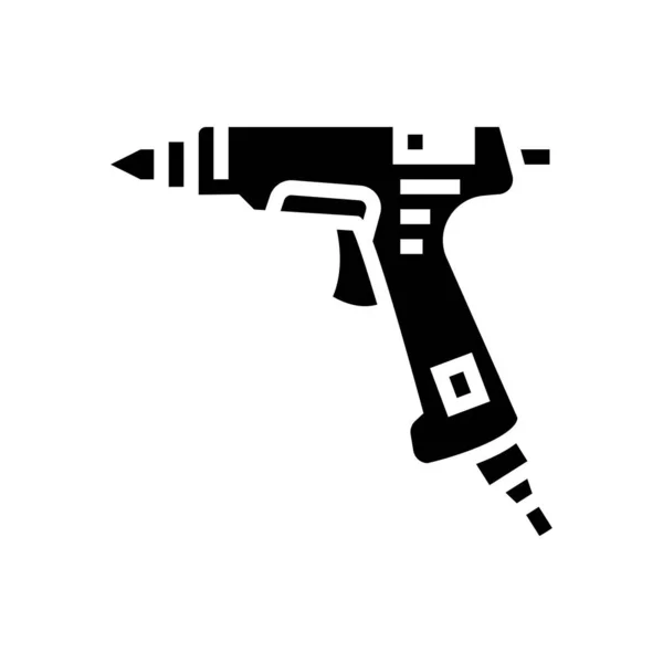 Pistola de pegamento joyería línea icono vector ilustración — Vector de stock