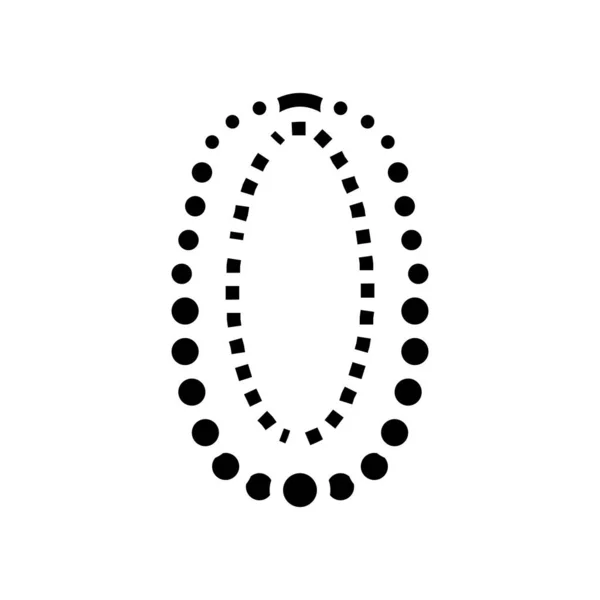 Бісер ювелірні вироби лінія значок Векторні ілюстрації — стоковий вектор