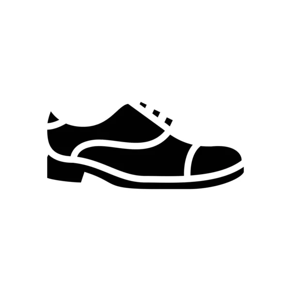 Kožená obuv péče linka ikona vektor ilustrace — Stockový vektor