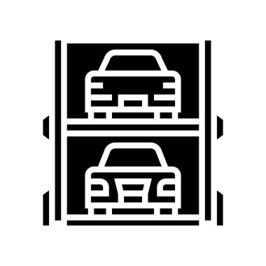 Modern çoklu seviye park çizgisi vektör çizimi