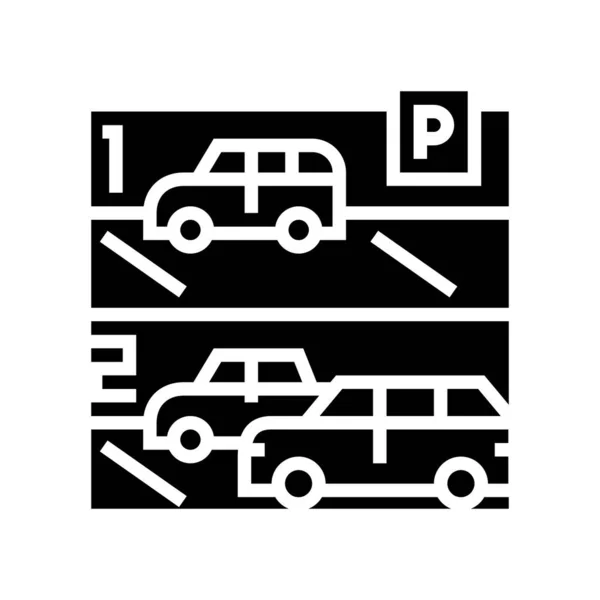 Multilevel car parking line icon vector illustration — Stock Vector