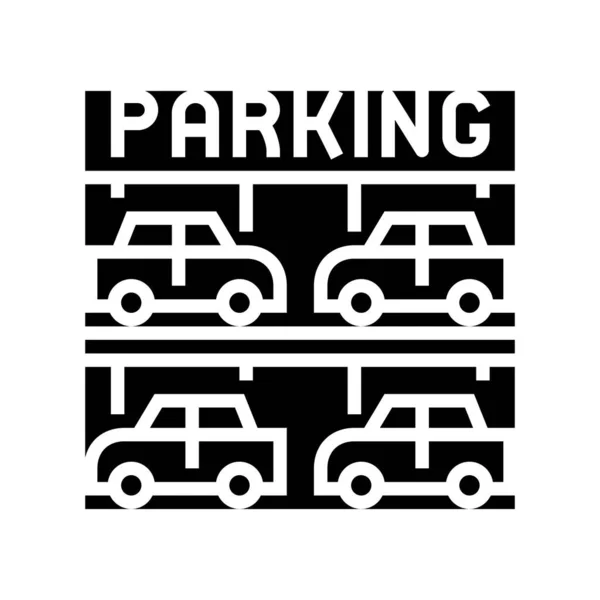 Wielopoziomowa ikona wektora parkowania — Wektor stockowy