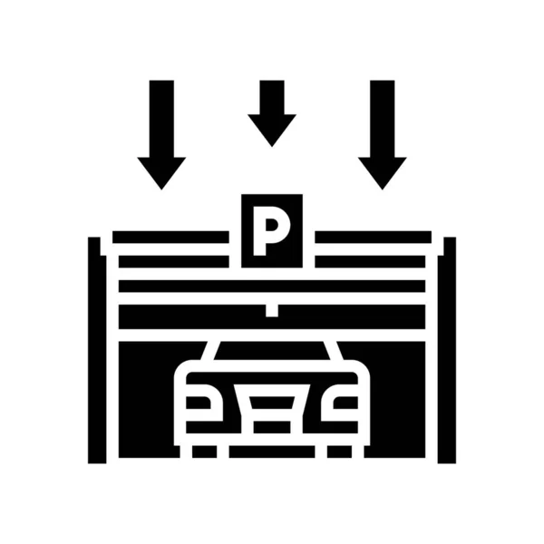 Πύλη κλείσιμο γραμμή στάθμευσης εικονίδιο διάνυσμα εικονογράφηση — Διανυσματικό Αρχείο