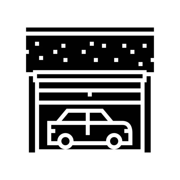 Ondergrondse parkeerplaats lijn pictogram vector illustratie — Stockvector