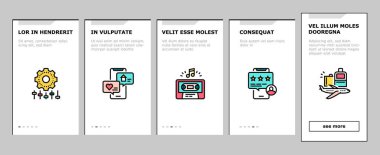 Tatil Kiralamaları Bindirme Simgeleri Vektörü Ayarladı