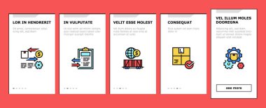 İçeriye Lojistik Aktarma Simgeleri Aktar Vektörü Ayarla