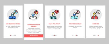 Tıbbi Uzmanlık Kaydırma Simgeleri Vektörü Ayarladı