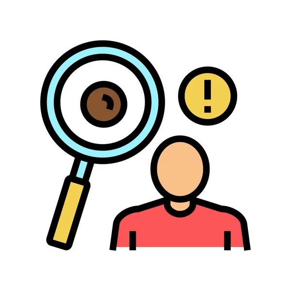 Vigilancia de moles color icono vector ilustración — Vector de stock