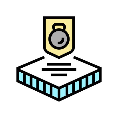 dayanıklı kumaş özellikleri renk vektör illüstrasyonu