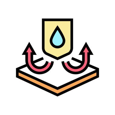 su geçirmez kumaş özellikleri renk vektör illüstrasyonu