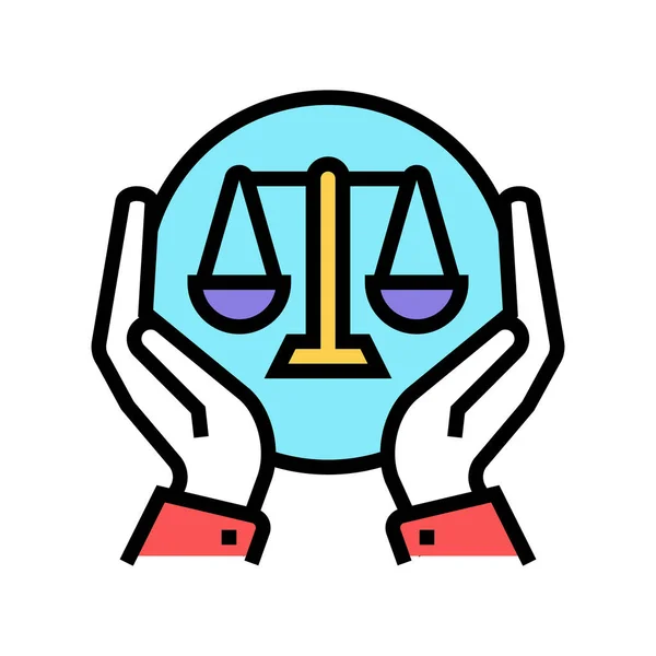 Ustawodawstwo prawo słownik kolor ikona wektor ilustracja — Wektor stockowy