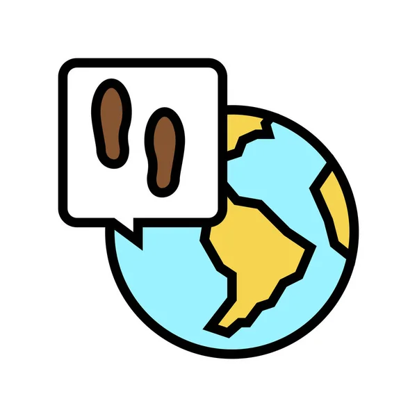 Illustration vectorielle d'icône couleur réfugiée mondiale — Image vectorielle