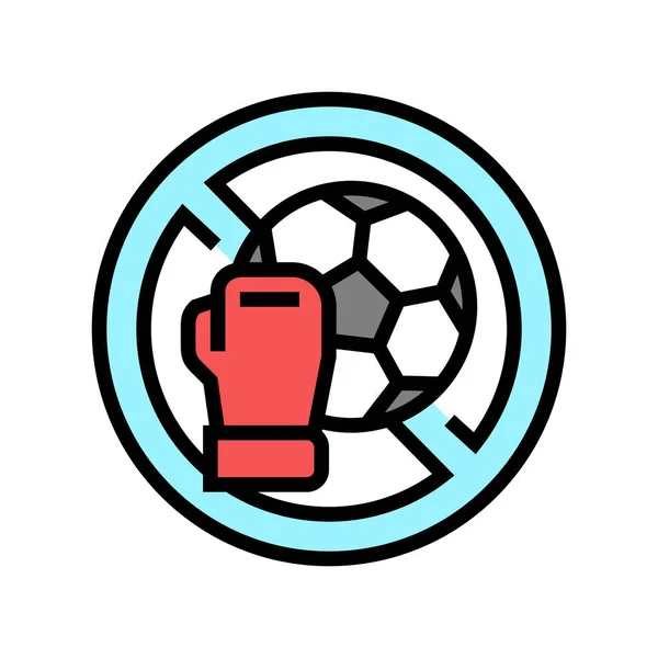 Contre-indiqué sport exercices couleur icône vectoriel illustration — Image vectorielle