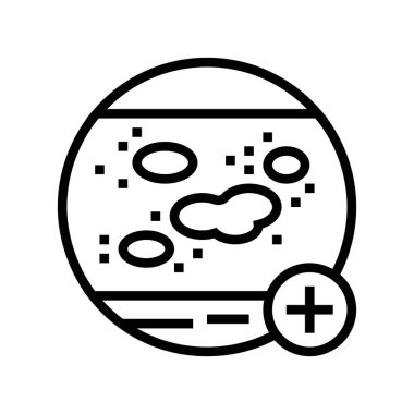 Mesleki dermatit çizgi simgesi çizimi