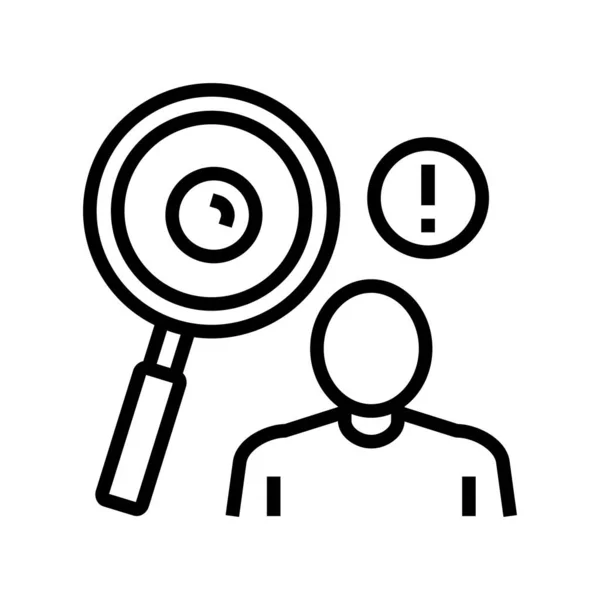 Surveillance of moles line icon vector illustration — Stock Vector