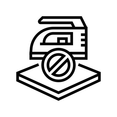 Kumaş özellikleri çizgi vektör illüstrasyonunu ütüleme