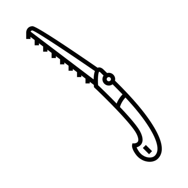 Klippt trädgårdsredskap linje ikon vektor illustration — Stock vektor