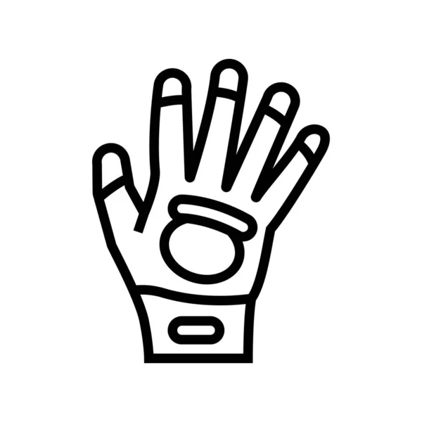 Handschuh für Gartenlinie Icon Vector Illustration — Stockvektor