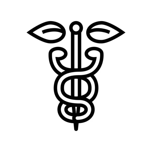 Symbol homeopathy line icon vector illustration — Stock Vector