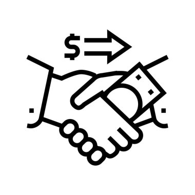 yolsuzluk hukuku sözlüğü çizgi vektör illüstrasyonu