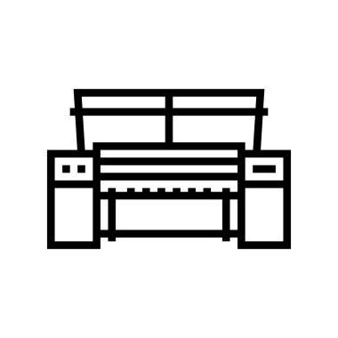 Pamuk üretim fabrikası ekipman hattı ikon vektör illüstrasyonu