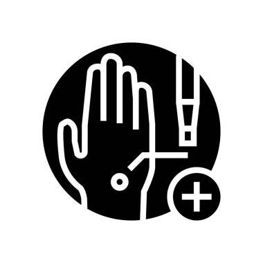 cilt biyopsisi sembolü vektör illüstrasyonu