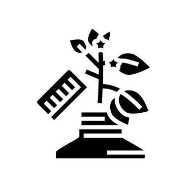 büyüyen homeopati bitki sembolü vektör illüstrasyonu