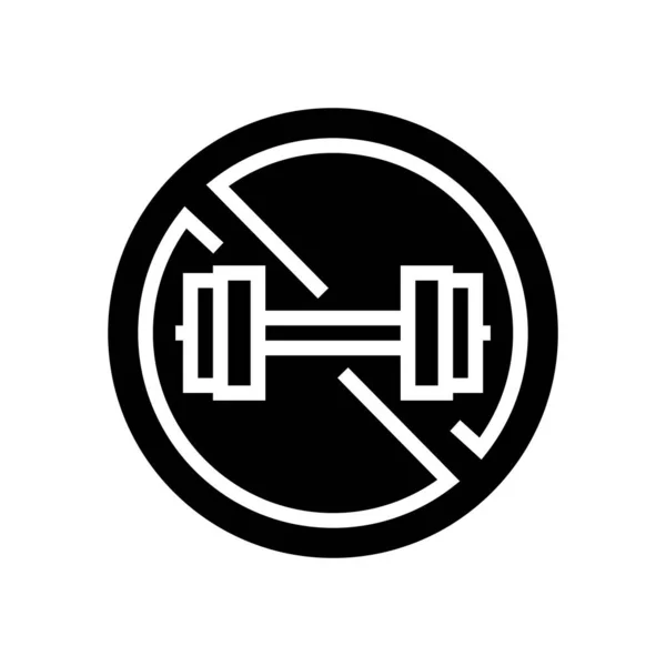 Kontraindizierte Last-Glyphen-Symbol-Vektor-Illustration — Stockvektor