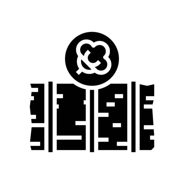 Laine pile textile glyphe icône vectoriel illustration — Image vectorielle