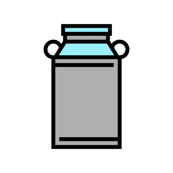 Milk can color icon vector illustration — Stock Vector