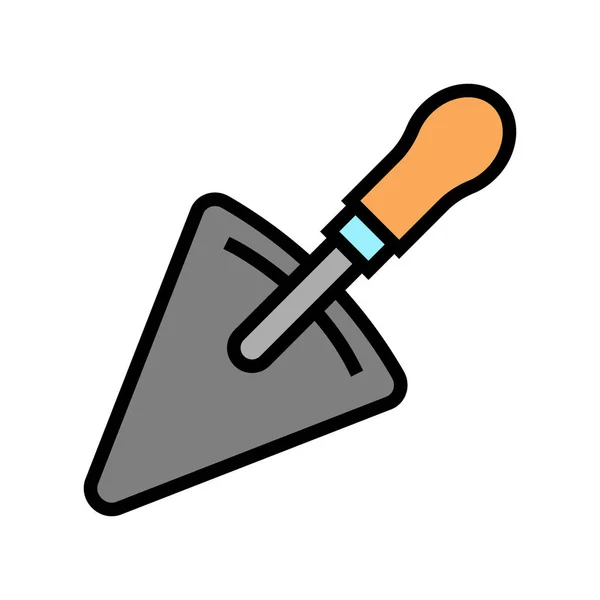 Herramienta espátula color icono vector ilustración — Vector de stock