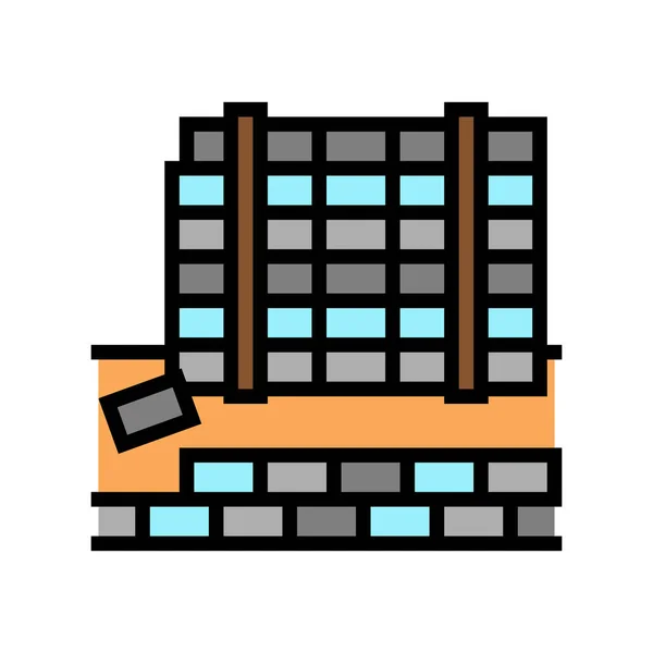 Pflasterplatten Beton Farbe Symbol Vektor Illustration — Stockvektor