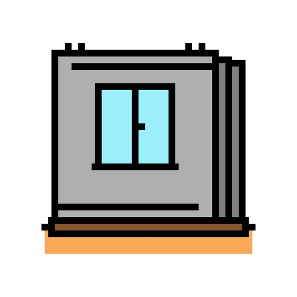 Paredes del panel de la casa icono de color vector de ilustración — Vector de stock