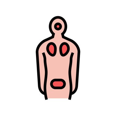 decubitus ülser hastalığı renk ikonu çizimi